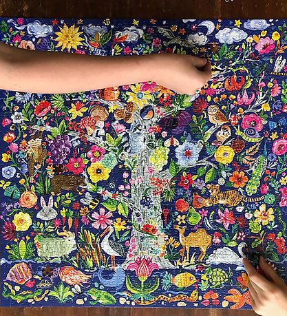 Eeboo Puzzel - 1000 Bakstenen - Het leven Hout