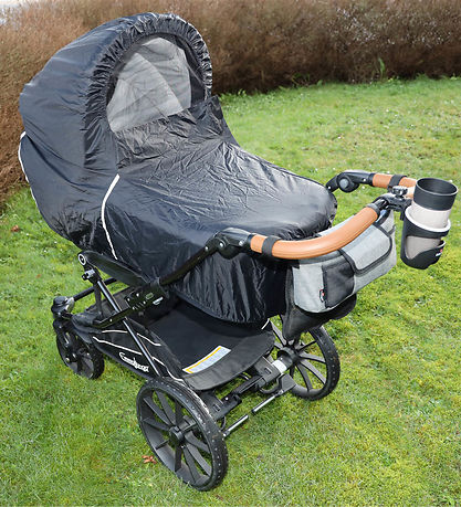 BabyDan Rain Cover To Pram - LED - Black