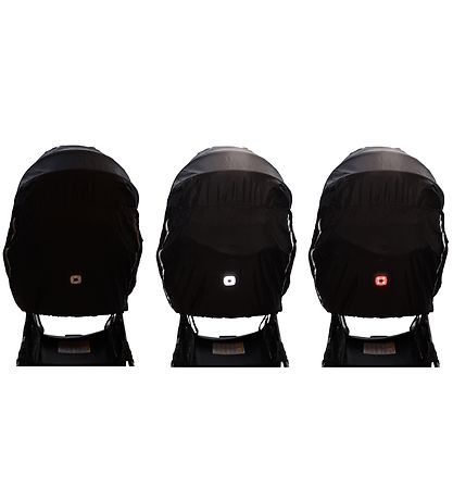 BabyDan Rain Cover To Pram - LED - Black