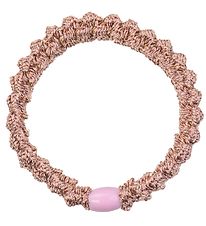 Kknekki Hair Tie - Dusty Pink Glitter w. Lace