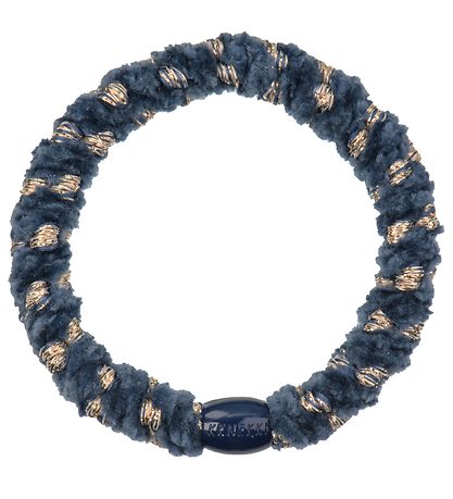 Kknekki Haargummi - Blau/Gold Velours m. Glitzer Kknekki Haargummi - Blau/Gold Velours m. Glitzer