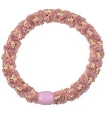 Kknekki Hair Tie - Pink/Gold Velvet w. Glitter Kknekki Hair Tie - Pink/Gold Velvet w. Glitter