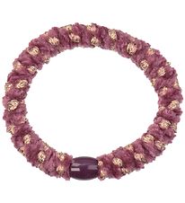 Kknekki Hair Tie - Purple/Gold Velvet w. Glitter