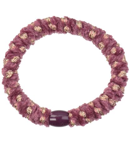 Kknekki Hair Tie - Purple/Gold Velvet w. Glitter
