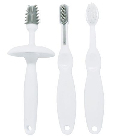 Oopsy Toothbrush Set - 4 Parts - White/Grey Oopsy Toothbrush Set - 4 Parts - White/Grey