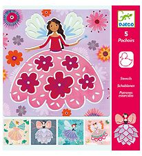 Djeco Templates - 5 pcs - Fairies Djeco Templates - 5 pcs - Fairies