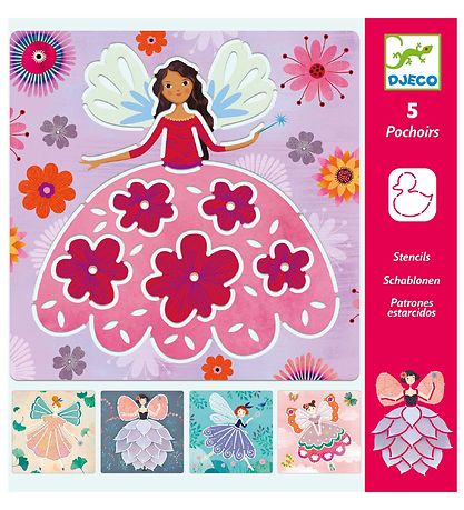 Djeco Templates - 5 pcs - Fairies