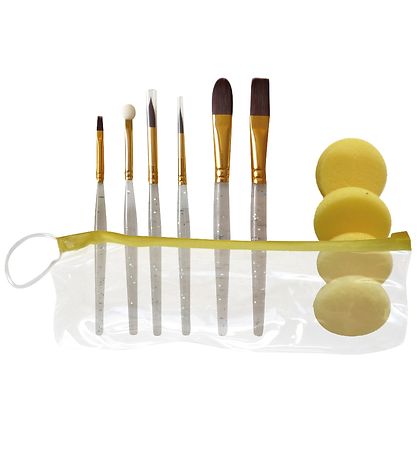 Grim Tout Brush Set - Deluxe - 10 parts - Transparent w. Glitter