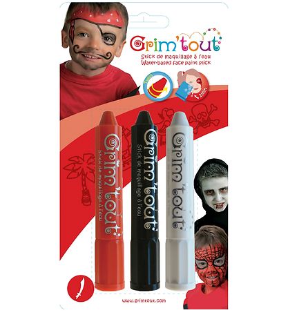 Grim Tout Face Paint - 3-Pack - Pirate/Vampire