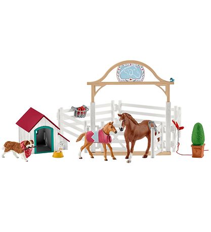 Schleich Horse Club - 64 cm - Gestahestur Hönnu M. Hundur 42458 Schleich Horse Club - 64 cm - Gestahestur Hönnu M. Hundur 42458