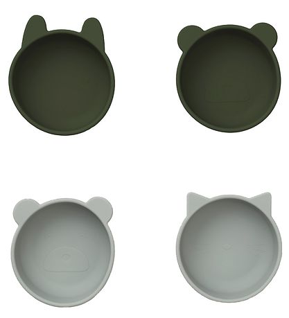 Liewood Bowls - Silicone - Iggy - 4 pcs - Hunter Green Mix Liewood Bowls - Silicone - Iggy - 4 pcs - Hunter Green Mix