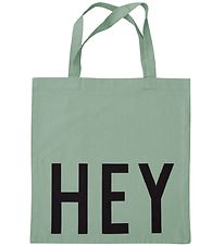 Design Letters Totebag - Hey - Green Design Letters Totebag - Hey - Green