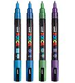 Posca Markers - PC-3ML - 4 pcs. - Blue/Green/Violet w. Glitter Posca Markers - PC-3ML - 4 pcs. - Blue/Green/Violet w. Glitter
