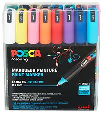 Posca Markers - PC-1MR - 16 pcs - Multicolour Standard/Metallic Posca Markers - PC-1MR - 16 pcs - Multicolour Standard/Metallic
