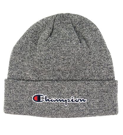 Champion Hat - Knitted - Grey Melange w. Logo