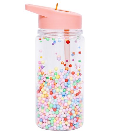 Petit Monkey Water Bottle w. Straw - 300 ml - Macaron Pops - Cor Petit Monkey Water Bottle w. Straw - 300 ml - Macaron Pops - Cor