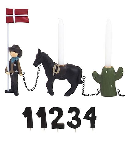 Kids by Friis Birthday Train - 45 cm - Cowboy w. 11 Numbers