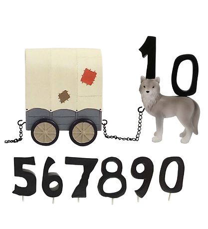 Kids by Friis Birthday Train - 45 cm - Cowboy w. 11 Numbers