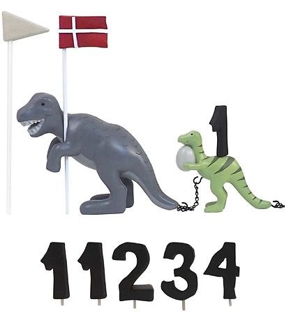 Kids by Friis Birthday Train - Dinosaur w. 11 Numbers