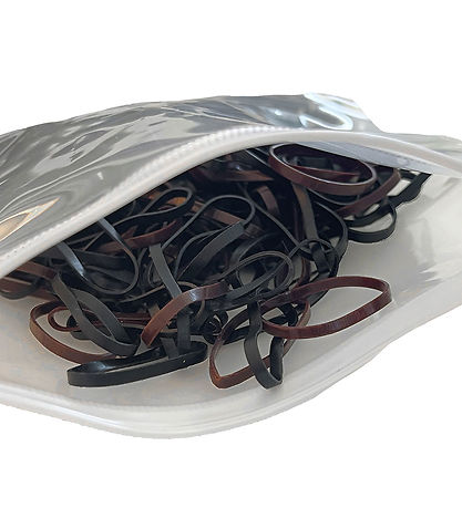 By Stær Hårsnoddar - Silikon - 200 st. - Svart/Brun By Stær Hårsnoddar - Silikon - 200 st. - Svart/Brun