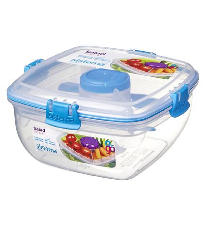 Sistema Lunchbox Set - Salad - 1,1 l - Blue Sistema Lunchbox Set - Salad - 1,1 l - Blue