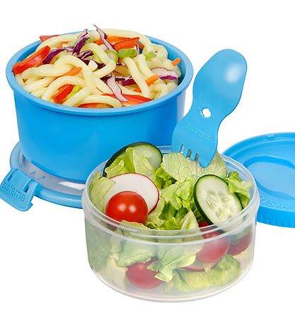 Sistema Lunchbox w. Cutlery - Lunch Stack - 965 ml - Blue Sistema Lunchbox w. Cutlery - Lunch Stack - 965 ml - Blue