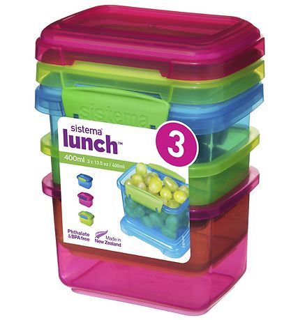 Sistema Lunchboxes - Lunch Packs - 3-pack - 400 ml - Multi Sistema Lunchboxes - Lunch Packs - 3-pack - 400 ml - Multi
