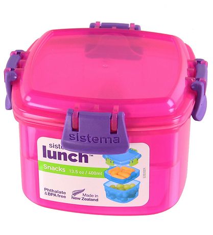 Sistema Lunchbox - Lunch Snacks - 400 ml - Pink Sistema Lunchbox - Lunch Snacks - 400 ml - Pink