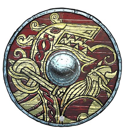 Liontouch 코스튬 의상 - 바이킹 방패 - 빨간색 Liontouch 코스튬 의상 - 바이킹 방패 - 빨간색