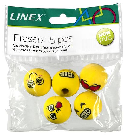 Linex Erasers - 5 pcs. - Emojis Linex Erasers - 5 pcs. - Emojis