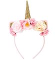 Souza Hair Accessory - Hairband w. Flowers - Unicorn - Pink / Go Souza Hair Accessory - Hairband w. Flowers - Unicorn - Pink / Go