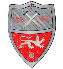 Déguisement Souza - Bouclier - Tristan - Rouge Déguisement Souza - Bouclier - Tristan - Rouge