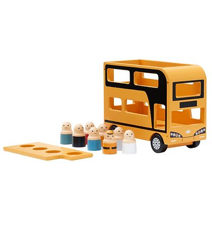 Kids Concept Tveggja hæða strætó - 25 cm - Aiden - Gult M. Fígúr Kids Concept Tveggja hæða strætó - 25 cm - Aiden - Gult M. Fígúr