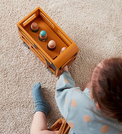 Kids Concept Tveggja hæða strætó - 25 cm - Aiden - Gult M. Fígúr Kids Concept Tveggja hæða strætó - 25 cm - Aiden - Gult M. Fígúr