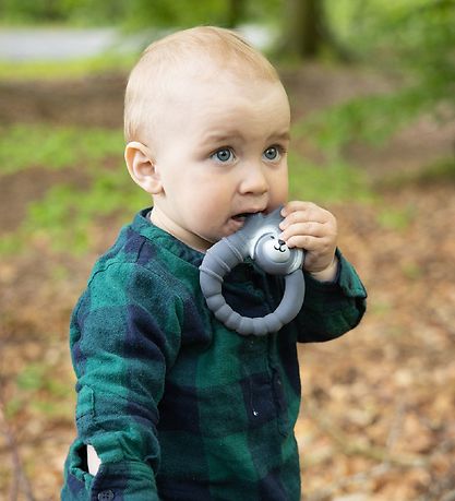Natruba Teether - Natural rubber - Raccoon - Grey Natruba Teether - Natural rubber - Raccoon - Grey