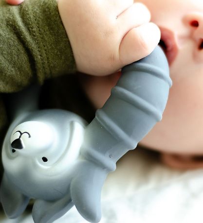 Natruba Teether - Natural rubber - Raccoon - Grey Natruba Teether - Natural rubber - Raccoon - Grey