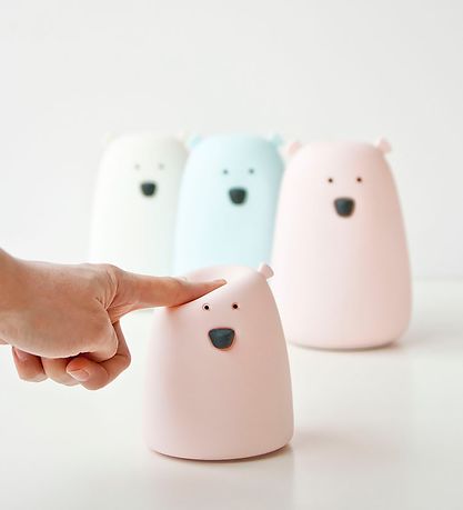Rabbit & Friends Lamp - 10x8,5 cm - Small Bear - Blue