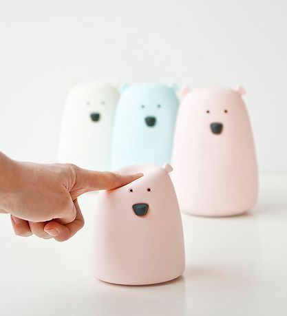 Rabbit & Friends Lampe - Klein Bär - 8,5x10 cm - Weiß