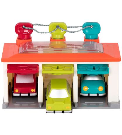 Battat Garage - 5 Parts - Red/Green/Blue Battat Garage - 5 Parts - Red/Green/Blue