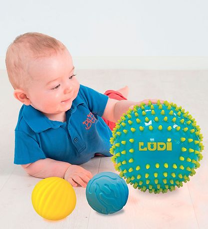 Ludi Sensory Ball - 3 pcs. - Blue
