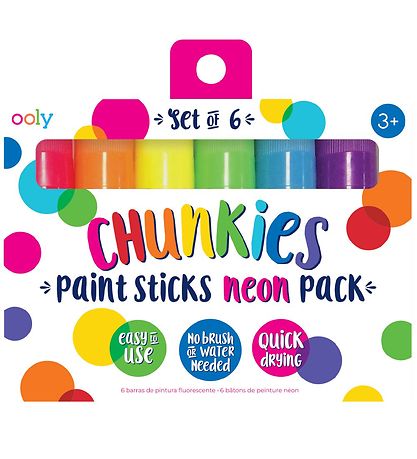 Ooly Jumbo Markers - Chunkies Paint Sticks - 6 pcs - Neon