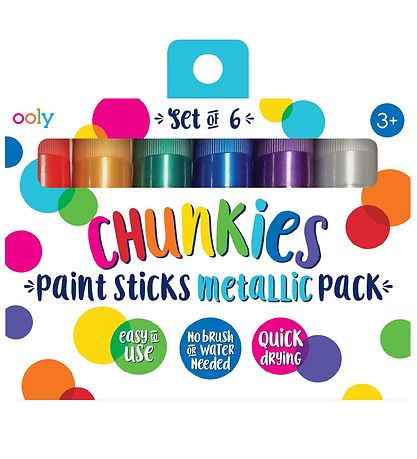Ooly Jumbo Markers - Chunkies Paint Sticks - 6 pcs - Metallic Ooly Jumbo Markers - Chunkies Paint Sticks - 6 pcs - Metallic
