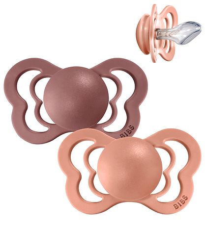 BIBS Couture Spenen - Maat 2 - 2-pack - Anatomisch - Peach/Woodc BIBS Couture Spenen - Maat 2 - 2-pack - Anatomisch - Peach/Woodc
