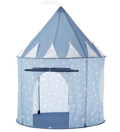 Kids Concept Play Tent - 100x130 cm - Blue w. Stars