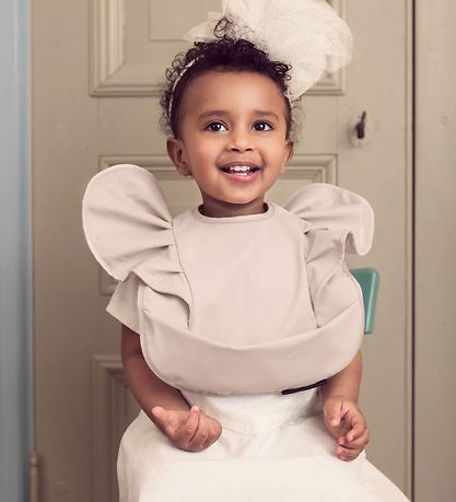 Elodie Details Bib - Powder Pink w. Ruffles