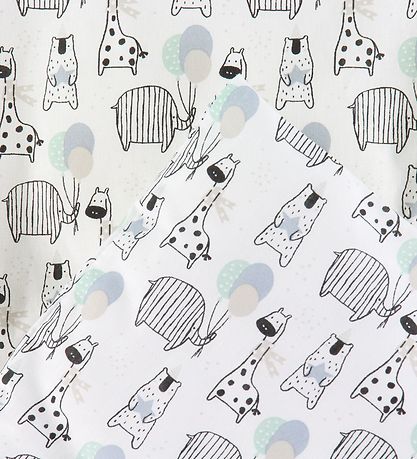 Nørgaard Madsens Duvet Cover - Junior - White/Blue w. Animals