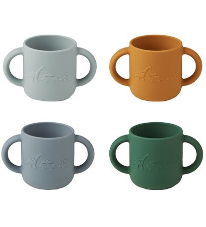Liewood Cups - Gene - 4-Pack - Dino Blue Multi Mix Liewood Cups - Gene - 4-Pack - Dino Blue Multi Mix