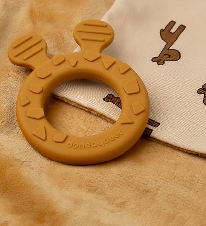 Done By Deer Comfort Blanket w. Teether- Yellow