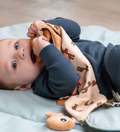 Done By Deer Comfort Blanket w. Teether- Yellow
