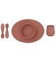 EzPz Dinner Set - Silicone - 4 Parts - Sienna